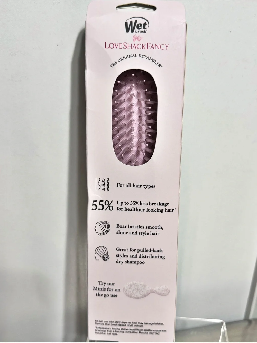 LoveShackFancy x Wet Brush Smooth Styler, Coquette Bow Pink Bows NEW IN BOX